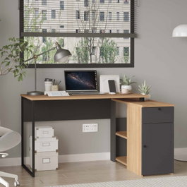 Hanah Home Nor1-Sa Escritorio de Estudio Natural y Antracita